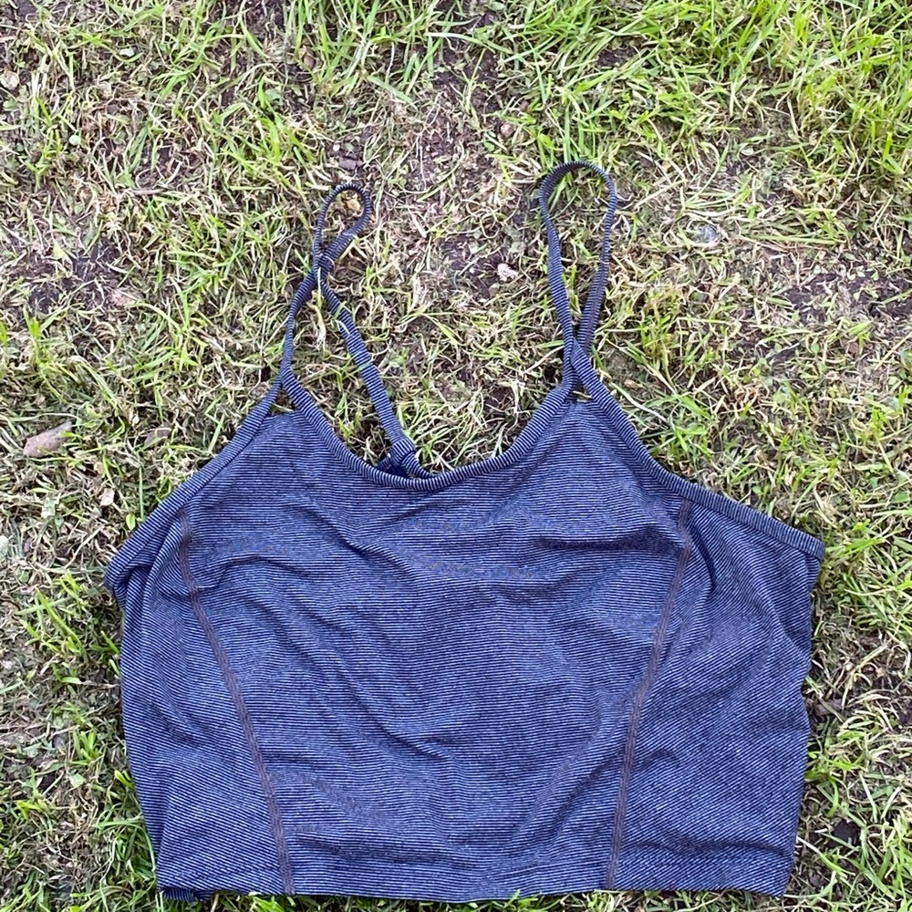 Prana Black and Gray Strappy Top